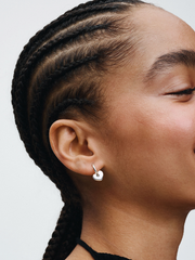 Heart Open Hoop Earrings - Sterling silver