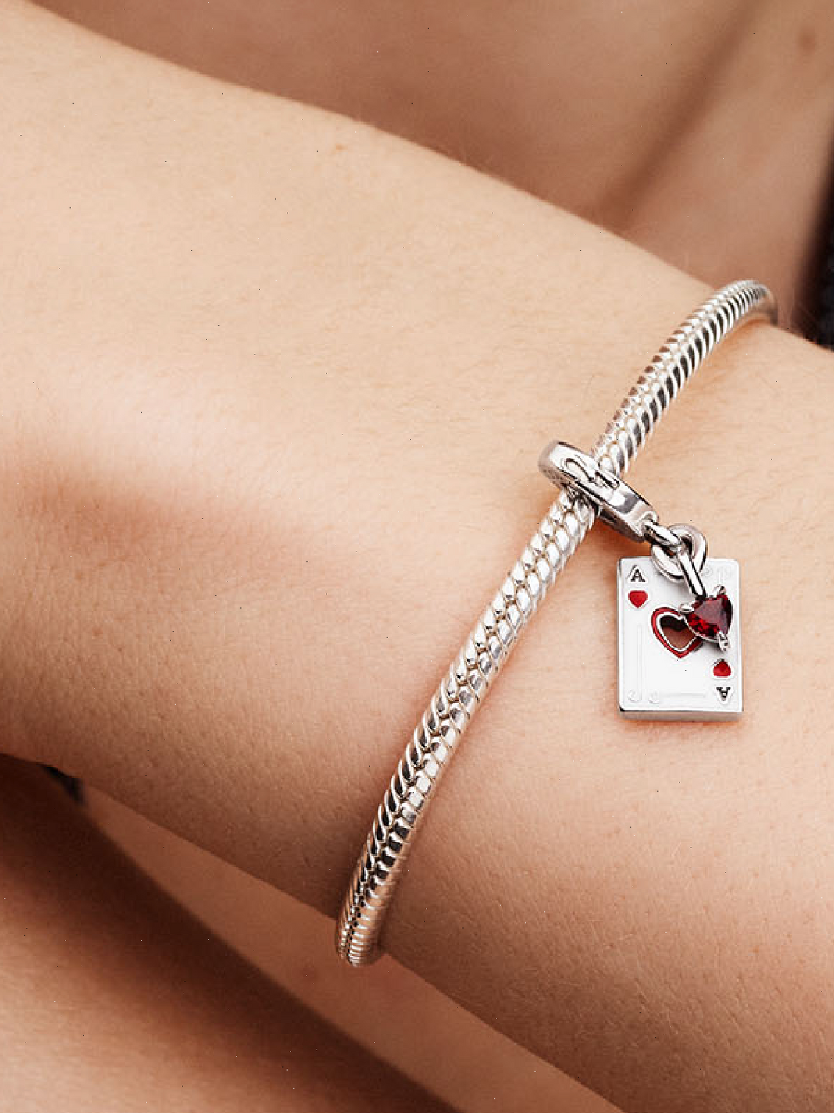 Disney Villains Queen of Hearts Double Dangle Charm - Sterling silver