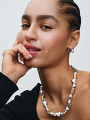 Pandora Moments Heart Clasp Snake Chain Necklace - Sterling silver