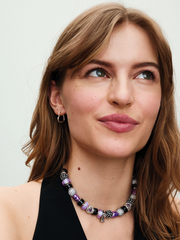 Asymmetrical Heart Hoop Earrings - Sterling silver