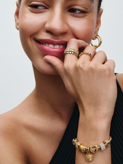 Clear Pavé Clip Charm - 14k gold plating