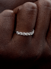 Pandora Era 14k White Gold Lab-grown Diamond Half Eternity Band Ring - 0.90 ct TW, 14k white gold