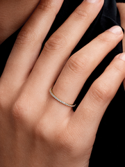 Pandora Era 14k Gold Lab-grown Diamond Half Eternity Pavé Band Ring - 0.11 ct TW, 14k gold