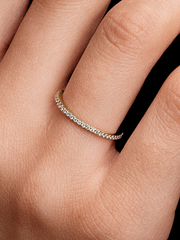 Pandora Era 14k Gold Lab-grown Diamond Half Eternity Pavé Band Ring - 0.11 ct TW, 14k gold