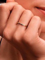 Pandora Era 14k Gold Lab-grown Diamond Single Stone Ring - 0.03 ct TW, 14k gold