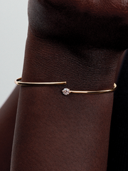 FINAL SALE - Pandora Nova 14k Gold Lab-grown Diamond Open Bangle - 0.25 ct TW, 14k gold