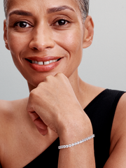 Sparkling Bold Tennis Bracelet - Sterling silver