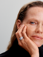 Pavé Square Cocktail Ring - Sterling silver