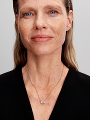 Sparkling Bow Necklace - 14k gold plating