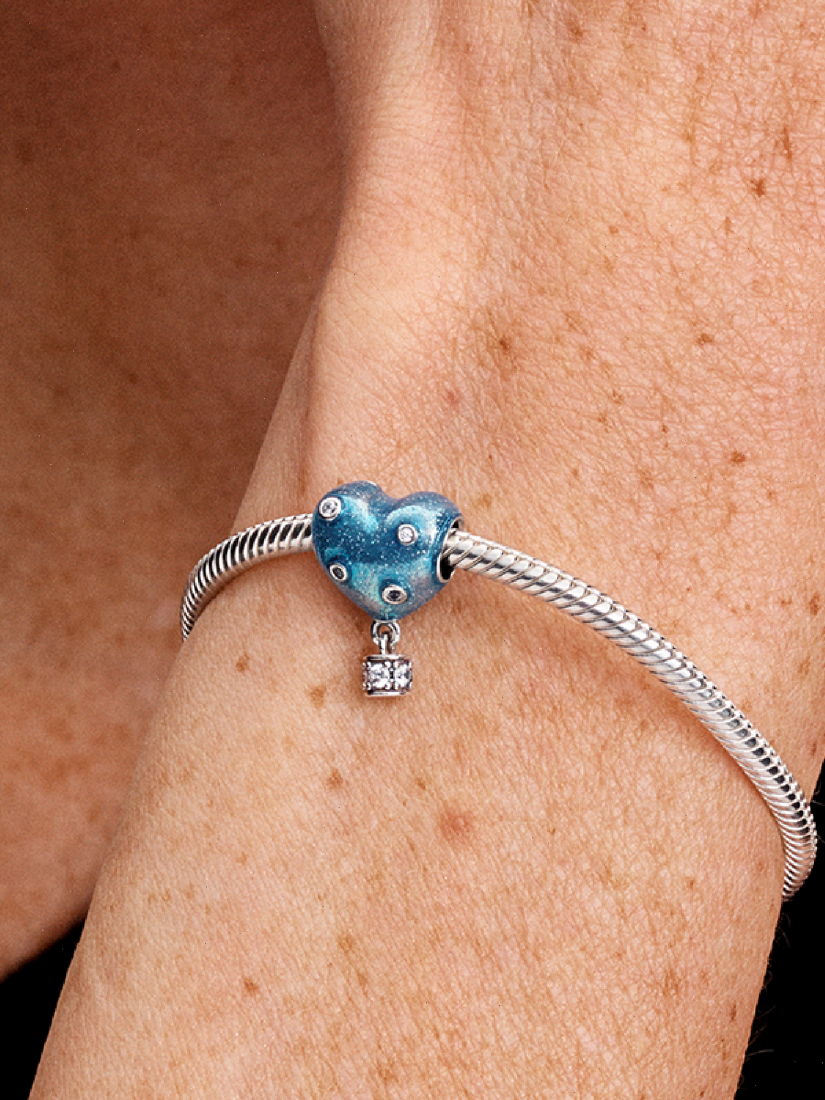 FINAL SALE - Hot Air Balloon Heart Charm - Sterling silver