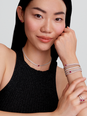 Halo Heart Choker - Sterling silver