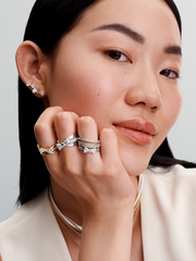 Sparkling Band Ring - Sterling silver