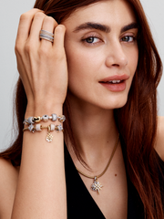 Sparkling North Star Dangle Charm - 14k gold plating