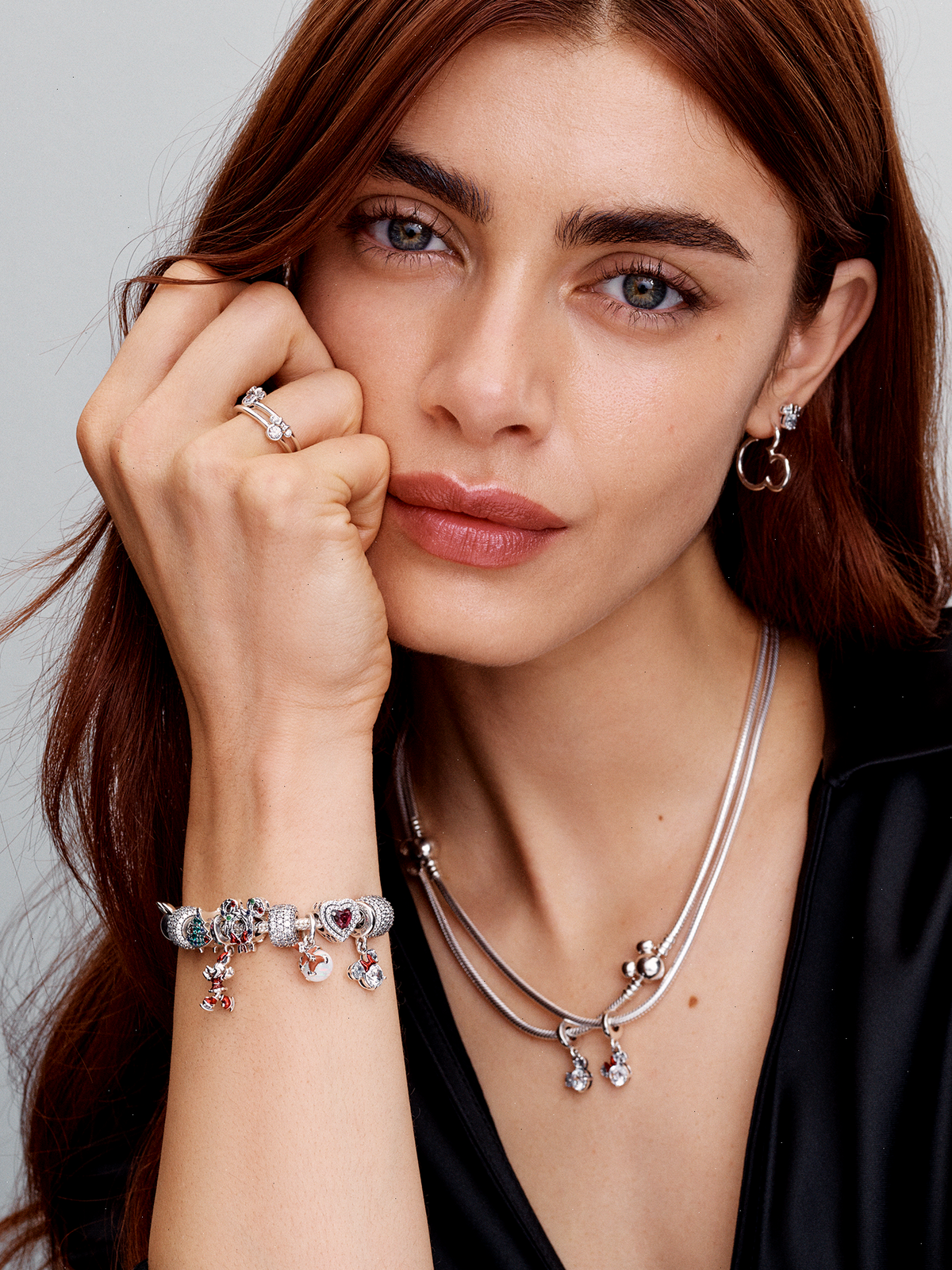 Disney Mickey Mouse Christmas Wreath Charm - Sterling silver