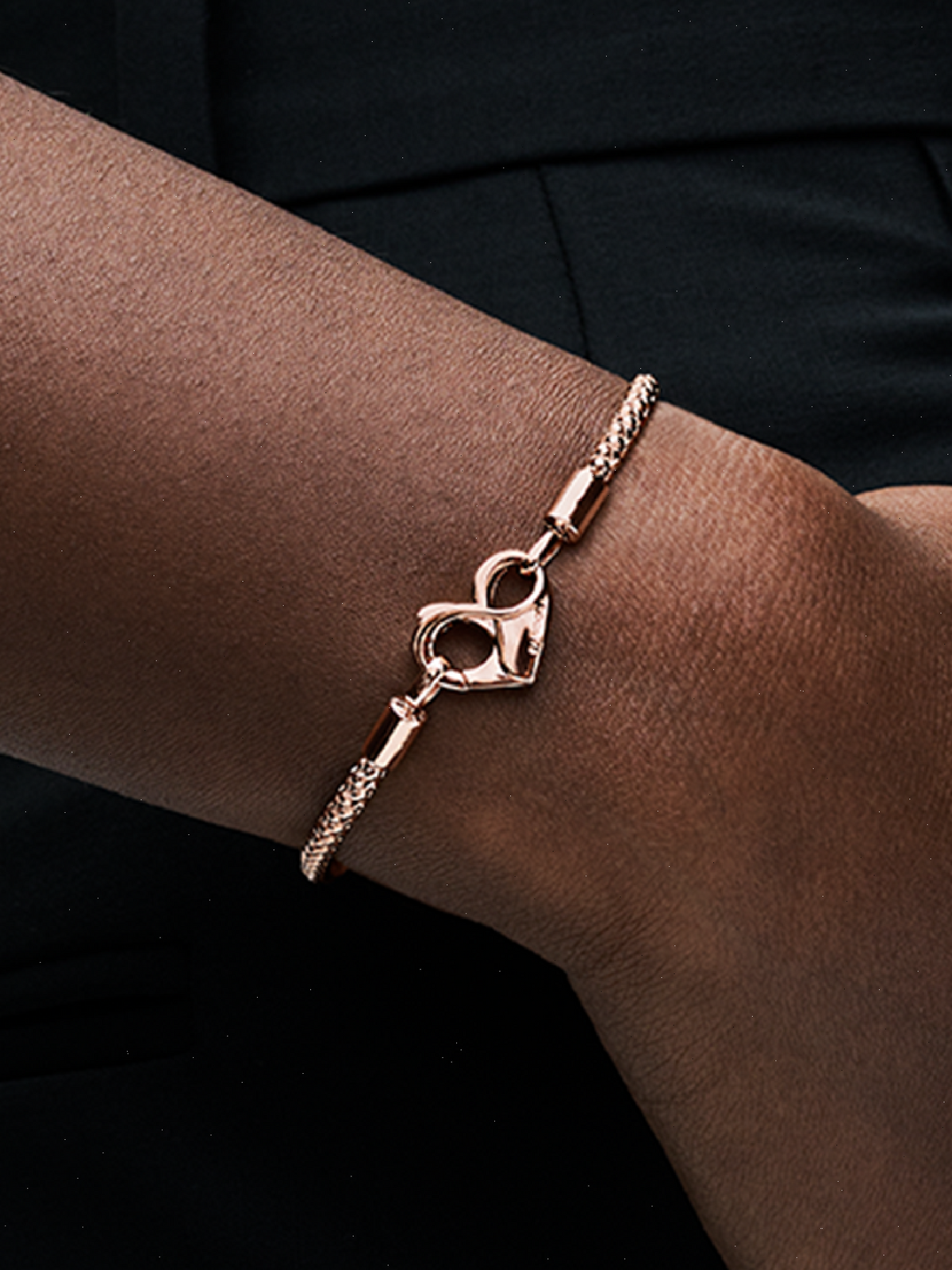 Pandora Moments Studded Chain Bracelet - 14k rose gold plating
