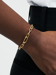 Small-Link Chain Bracelet - 14k gold plating