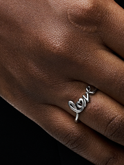Handwritten Love Ring - Sterling silver