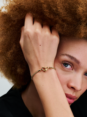 Studded Chain Bracelet - 14k gold plating