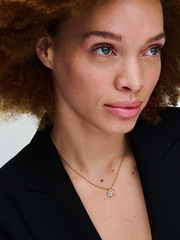 Sparkling Herbarium Cluster Pendant Necklace - 14k gold plating