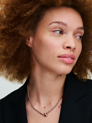 Pandora Moments Studded Chain Necklace - 14k rose gold plating