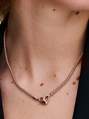 Pandora Moments Studded Chain Necklace - 14k rose gold plating