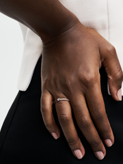 FINAL SALE - Pandora ME Pavé & Black Dual Ring - 14k rose gold plating