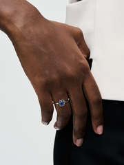 September Birthstone Eternity Circle Ring - Sterling silver