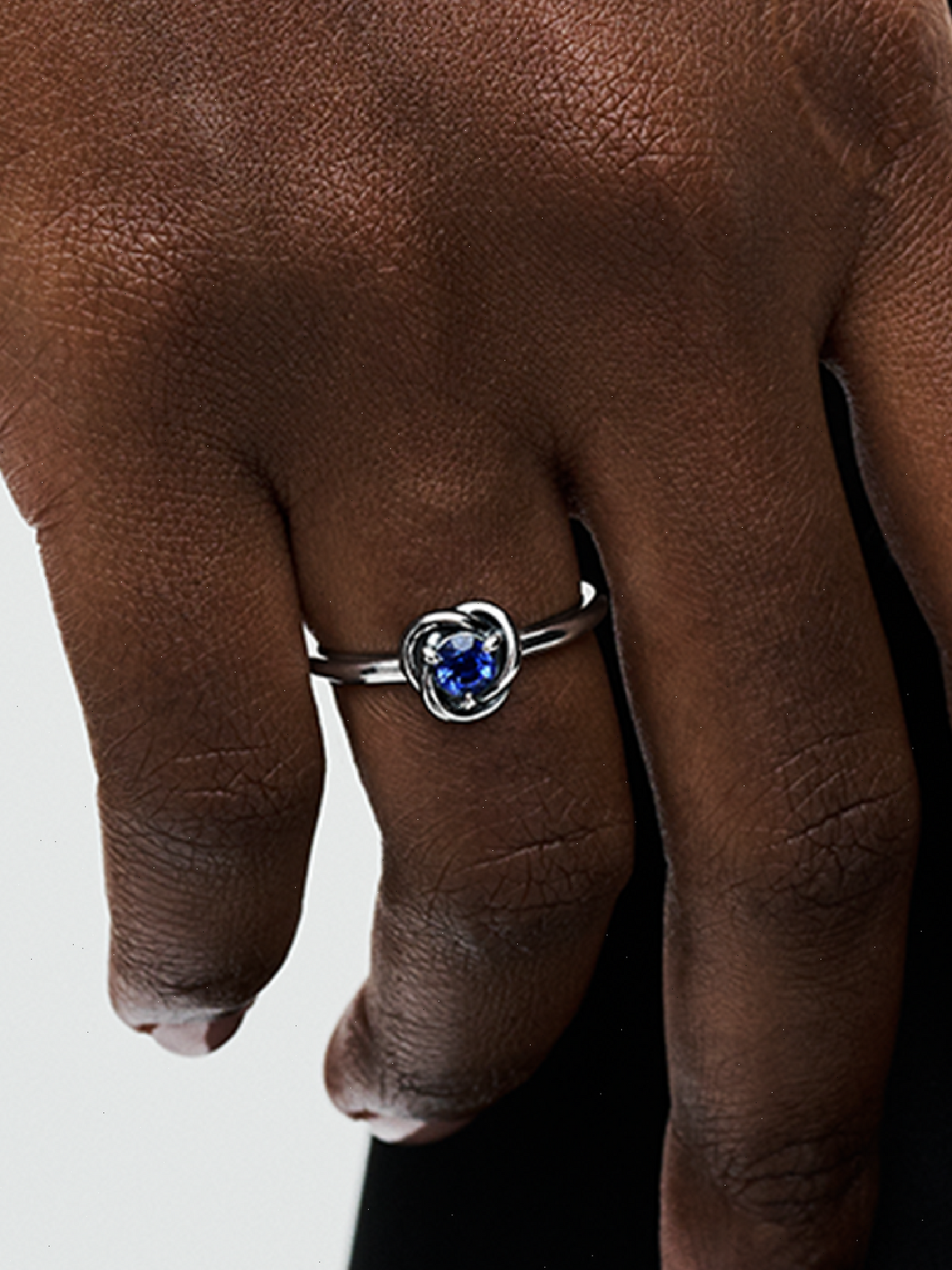 September Birthstone Eternity Circle Ring - Sterling silver