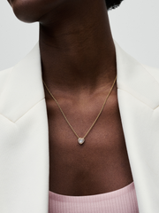 Sparkling Heart Collier Necklace - 14k gold plating