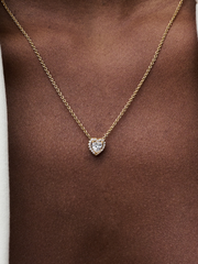 Sparkling Heart Collier Necklace - 14k gold plating