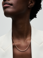 Pandora Moments Snake Chain Necklace - 14k rose gold plating