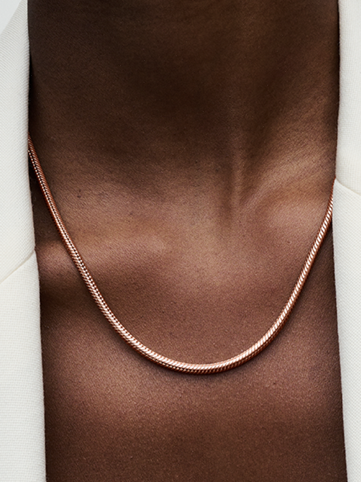 Pandora Moments Snake Chain Necklace - 14k rose gold plating