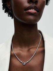 Pandora Moments Studded Chain Necklace - Sterling silver