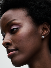 Elevated Heart Stud Earrings - Sterling silver