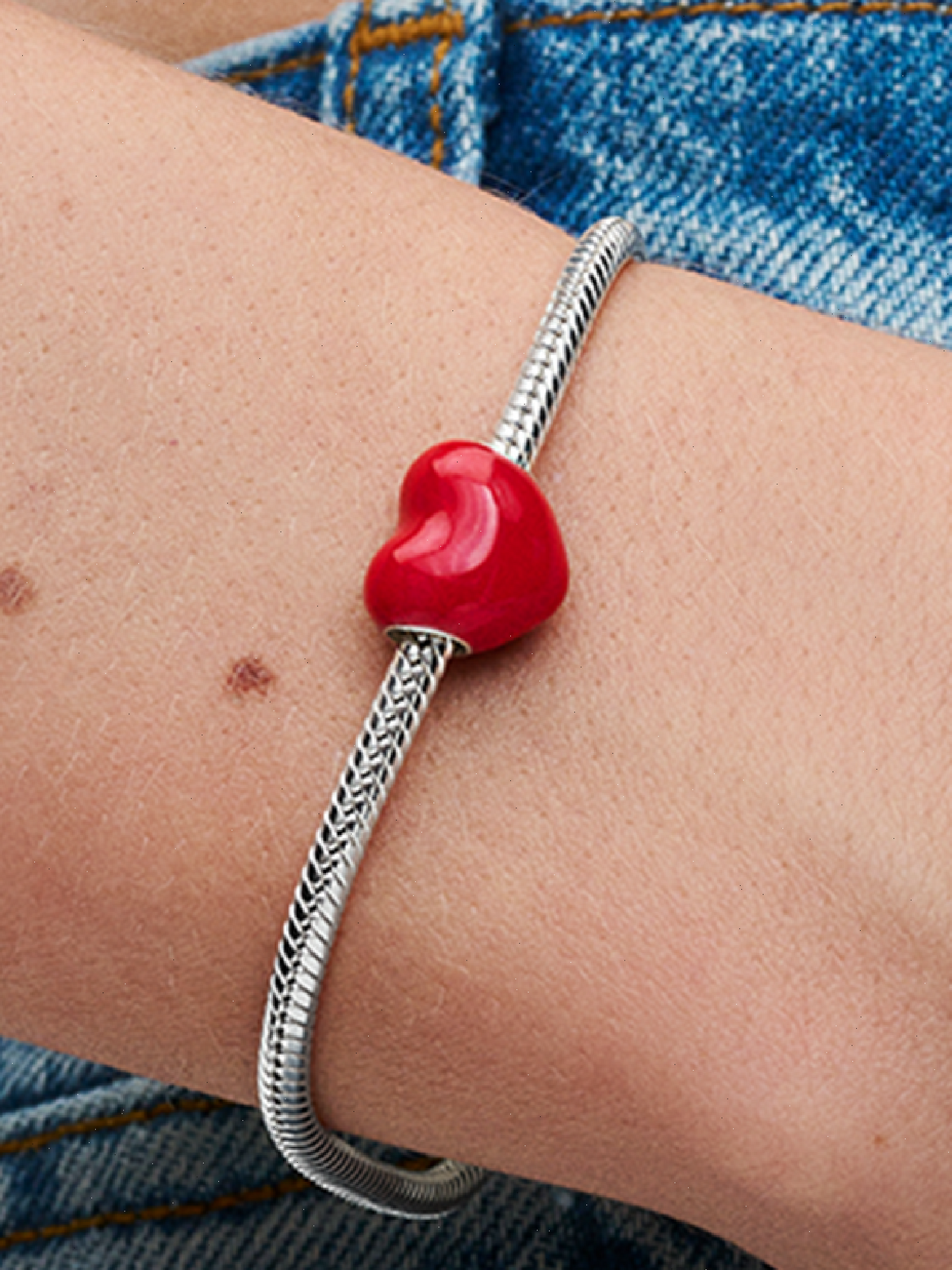 Color-changing Hidden Message Heart Charm - Sterling silver