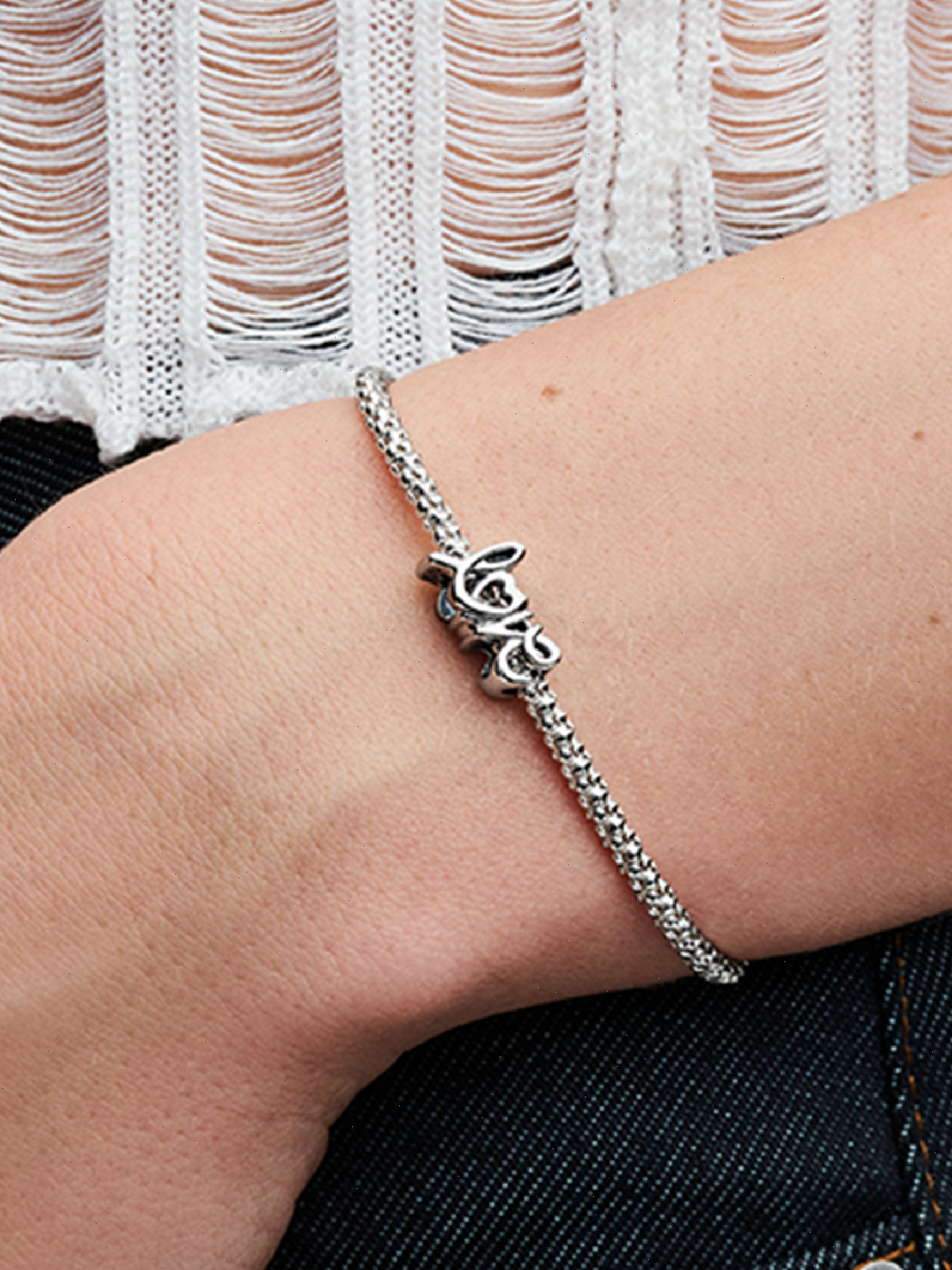 Handwritten Love Charm - Sterling silver