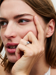 June Birthstone Eternity Circle Ring - Sterling silver