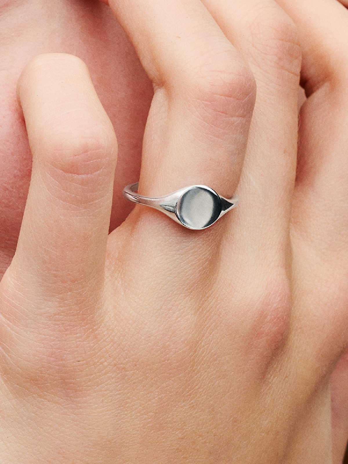 Engravable Signet Ring - Sterling silver