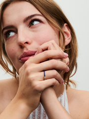 Pandora ME Pavé & Blue Dual Ring - 14k gold plating