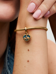 Disney Cinderella's Carriage & Heart Double Dangle Charm - 14k gold plating