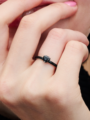 Pandora ME Black Chakra Heart Ring - Sterling silver