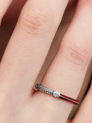 FINAL SALE - Pandora ME Pavé & Red Dual Ring - Sterling silver