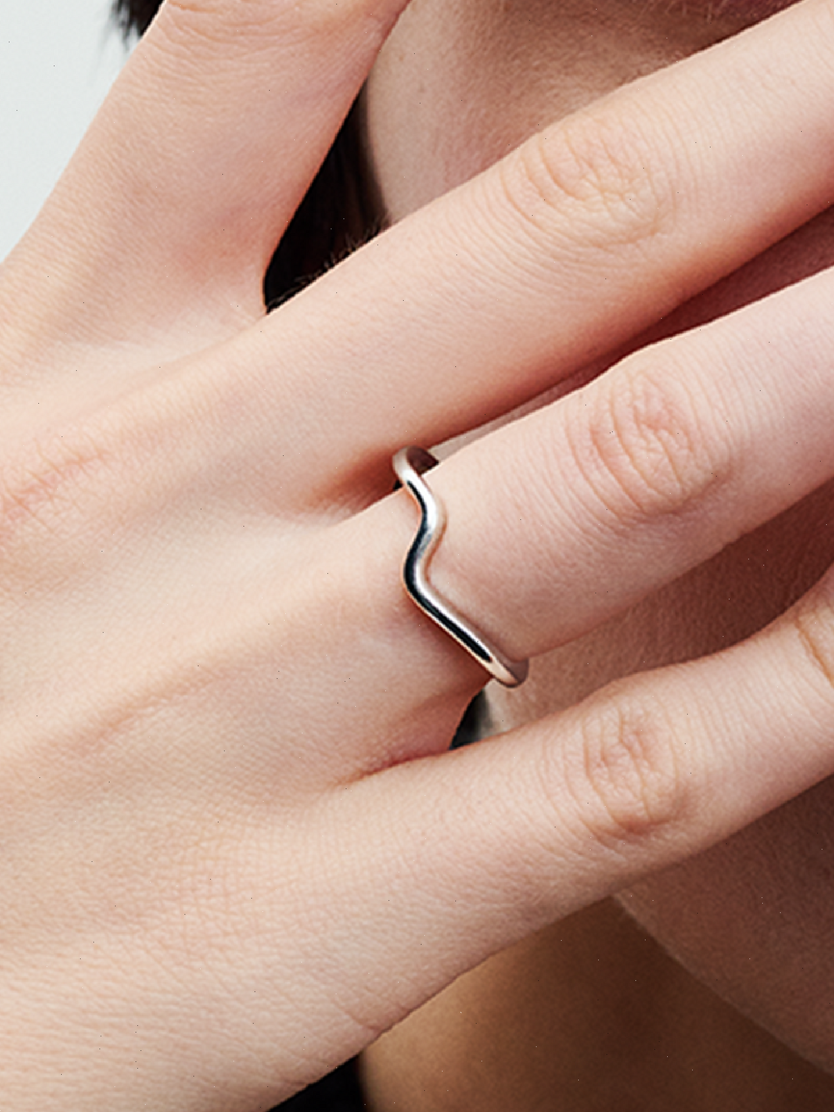 Polished Wave Ring - Sterling silver