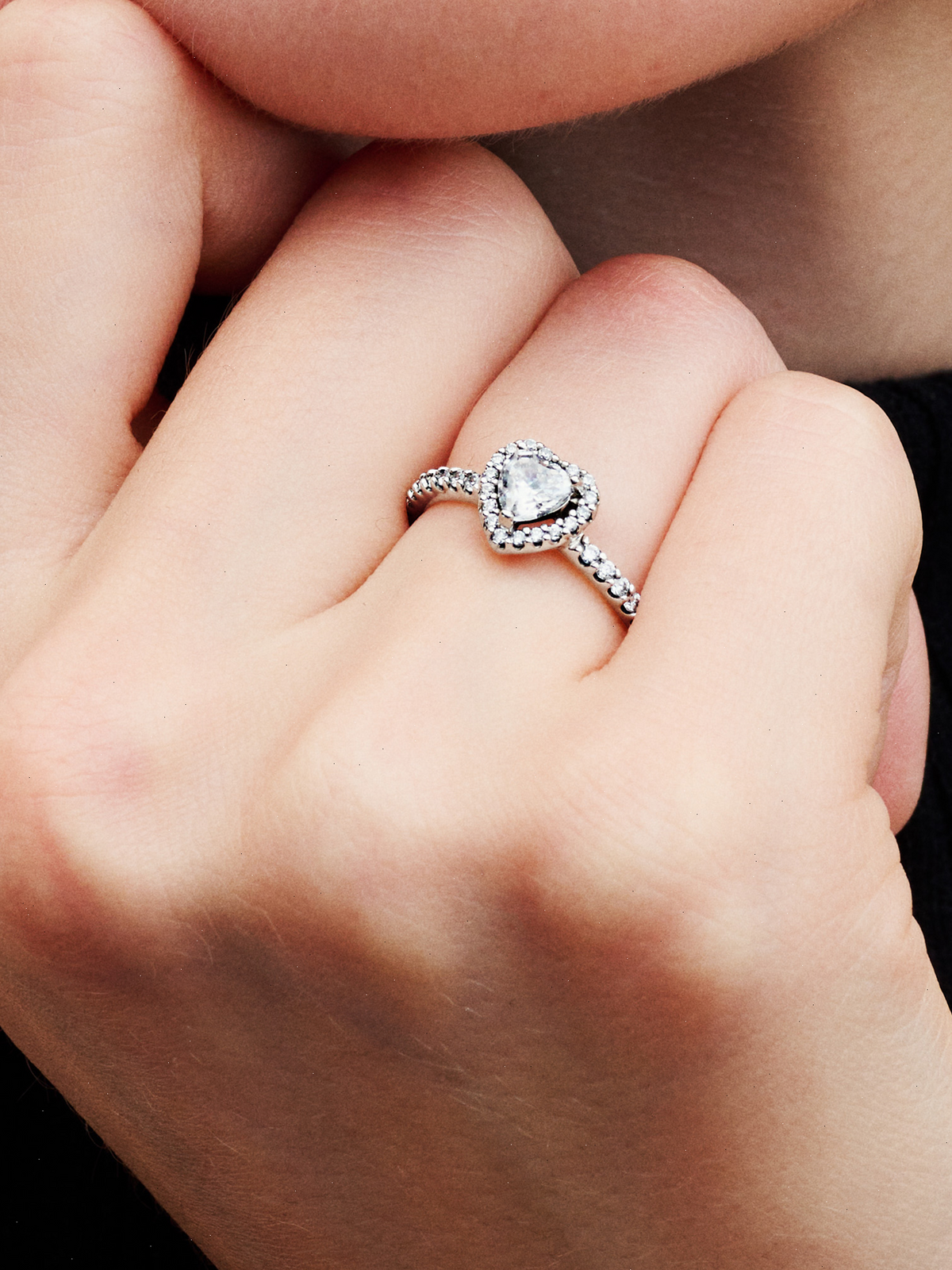 Elevated Heart Ring - Sterling silver