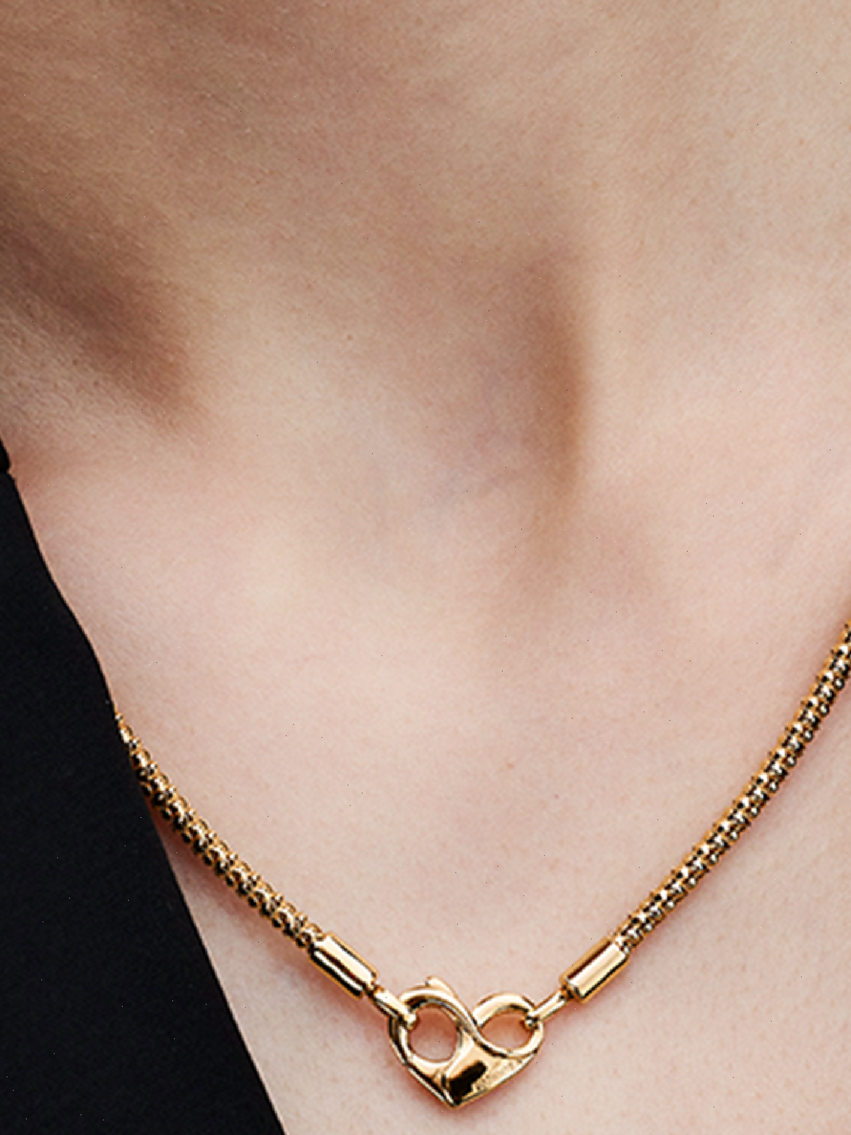 Studded Chain Necklace - 14k gold plating