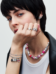 Pandora Moments Studded Chain Slider Bracelet - Sterling silver