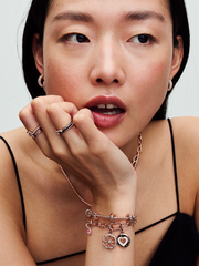 Pandora ME Pink Chakra Heart Mini Dangle Charm - 14k rose gold plating