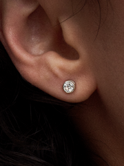 Pandora Era Bezel Sterling Silver Lab-grown Diamond Earrings - 0.30 ct TW, Sterling silver