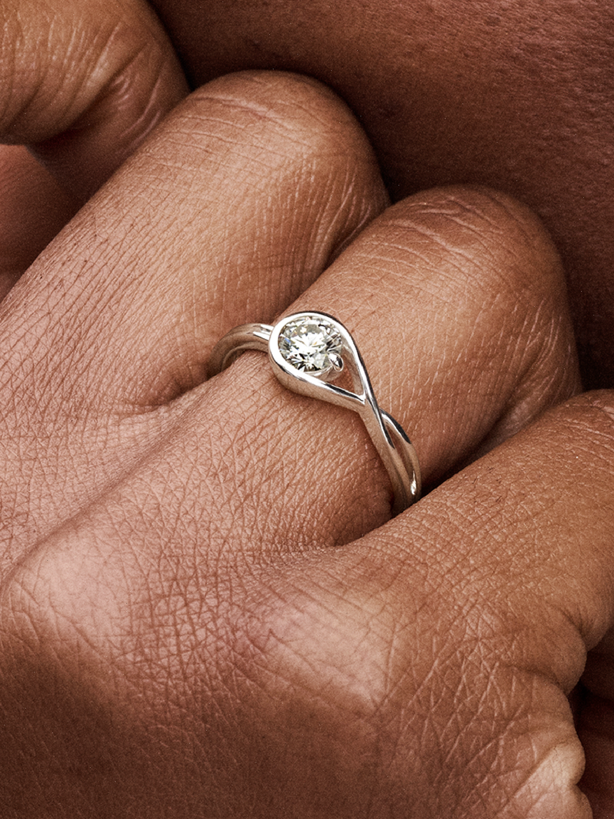 Pandora Infinite Sterling Silver Lab-grown Diamond Ring - 0.25 ct TW, Sterling silver